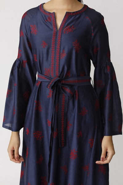Jonah Belted Embroidered Dress
